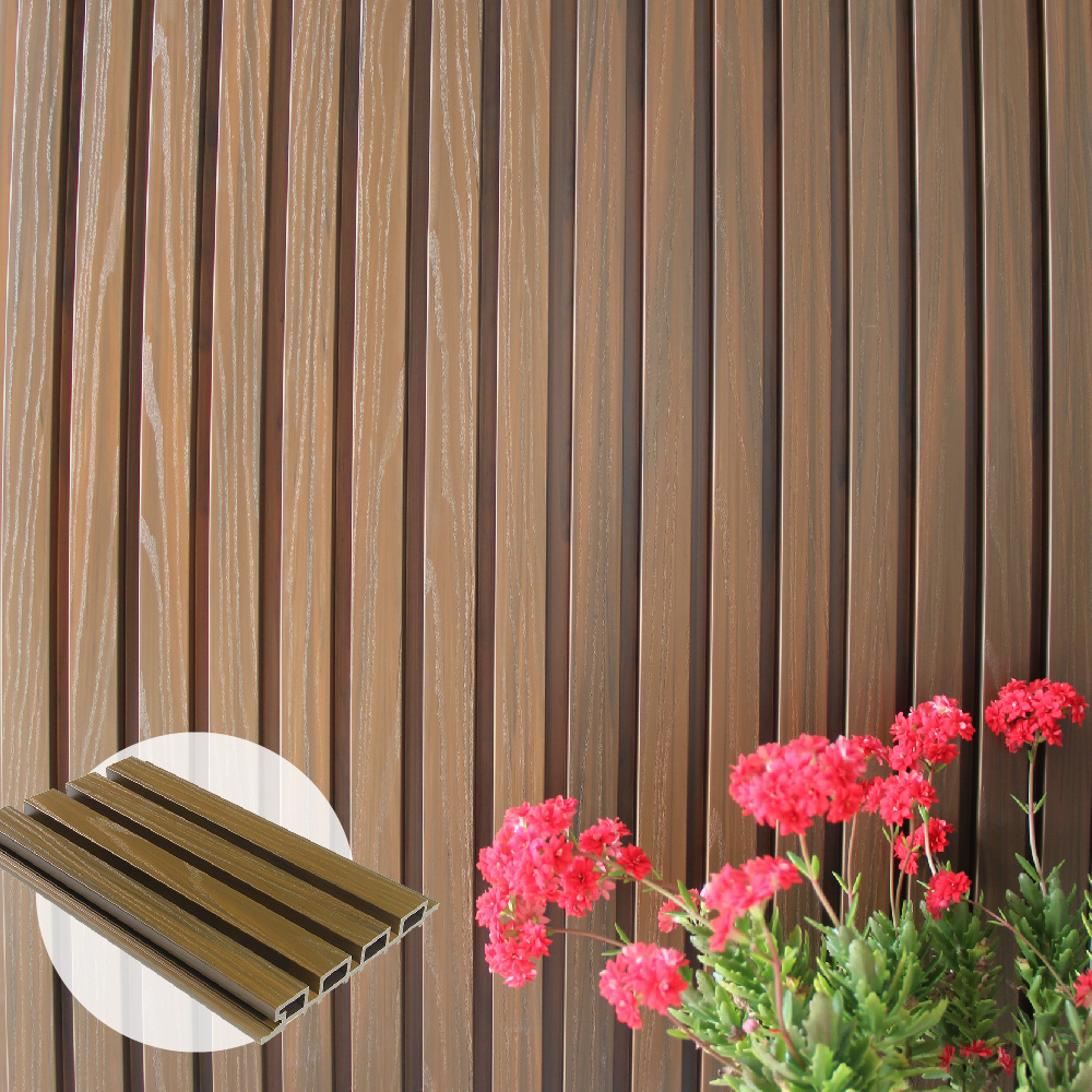 Hot sale Outdoor Indoor Wood Plastic Water Proof Composite Cladding Fluted Wpc Wall Panel Wood Wall Exterior