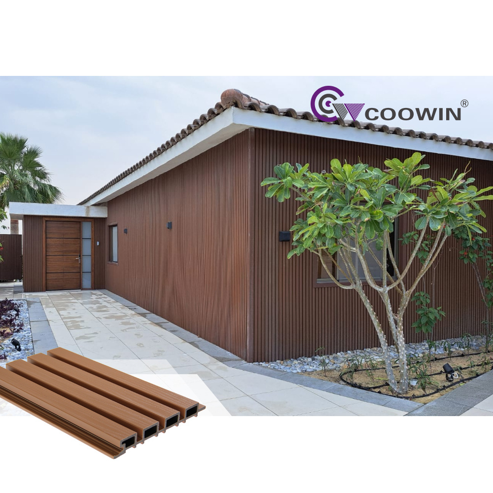 Co-extrusion Wooden Texture Exterior Cladding Siding Outdoor Wood Plastic Composite Decoration Cladding Wpc Wall Panels