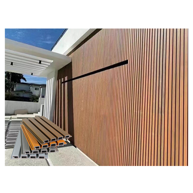 Co-extrusion plastic wood wpc wall panel outdoor wpc louvers wood cladding wall panel