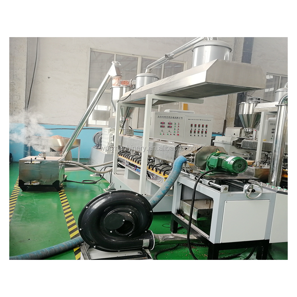 wpc granule making machine using wood wastage and plastic wastage