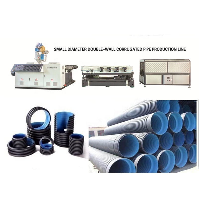 40 MM-250 MM HDPE Double Wall Corrugated Pipe Extrusion Machine Line for DWC Pipe Making Machine