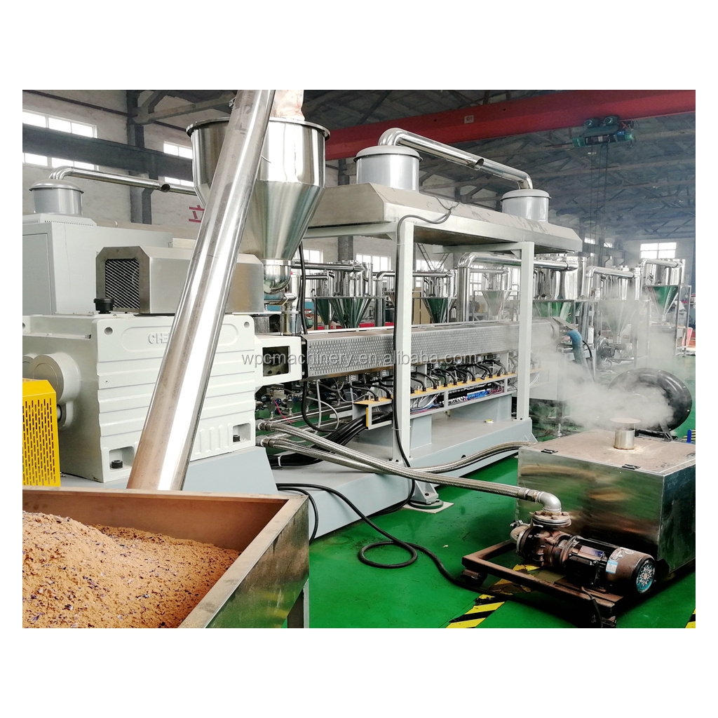 wpc granule making machine using wood wastage and plastic wastage