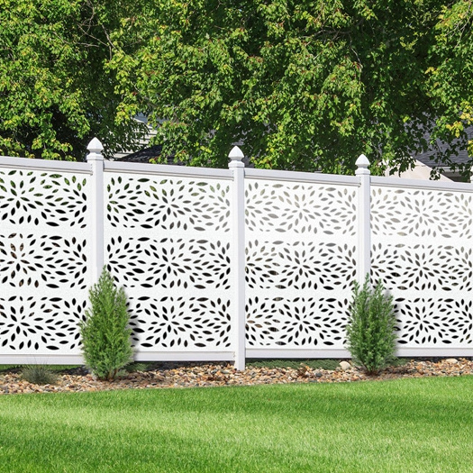 green brown white bamboo wood color garden WPC lattice trellise fence for climbing plants