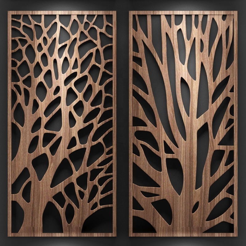 Wood Carved Screen Wpc Plastic Decorative Screen For Wedding Garden Indoor