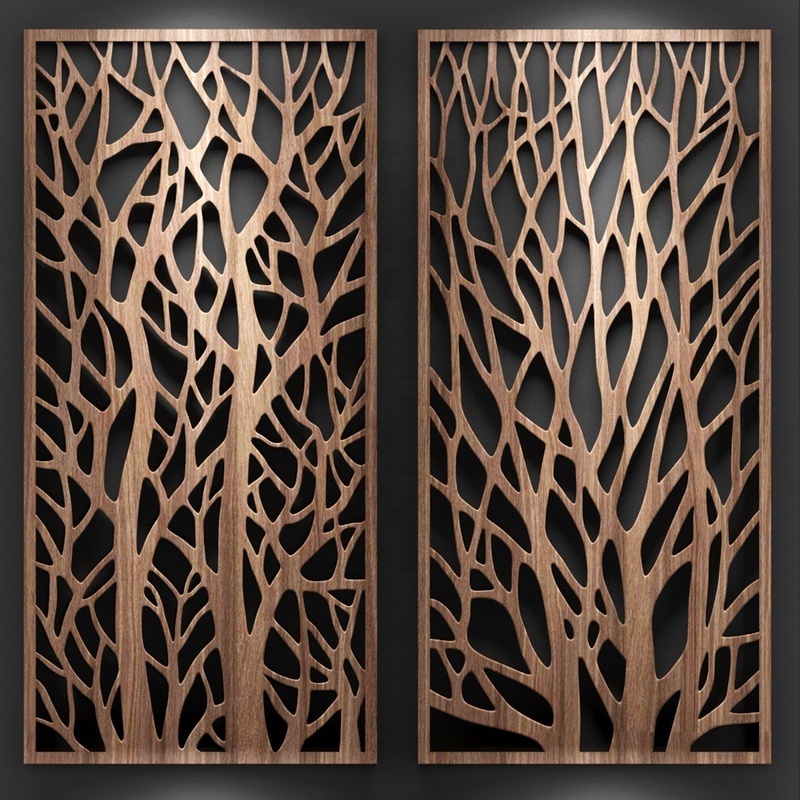 Wood Carved Screen Wpc Plastic Decorative Screen For Wedding Garden Indoor