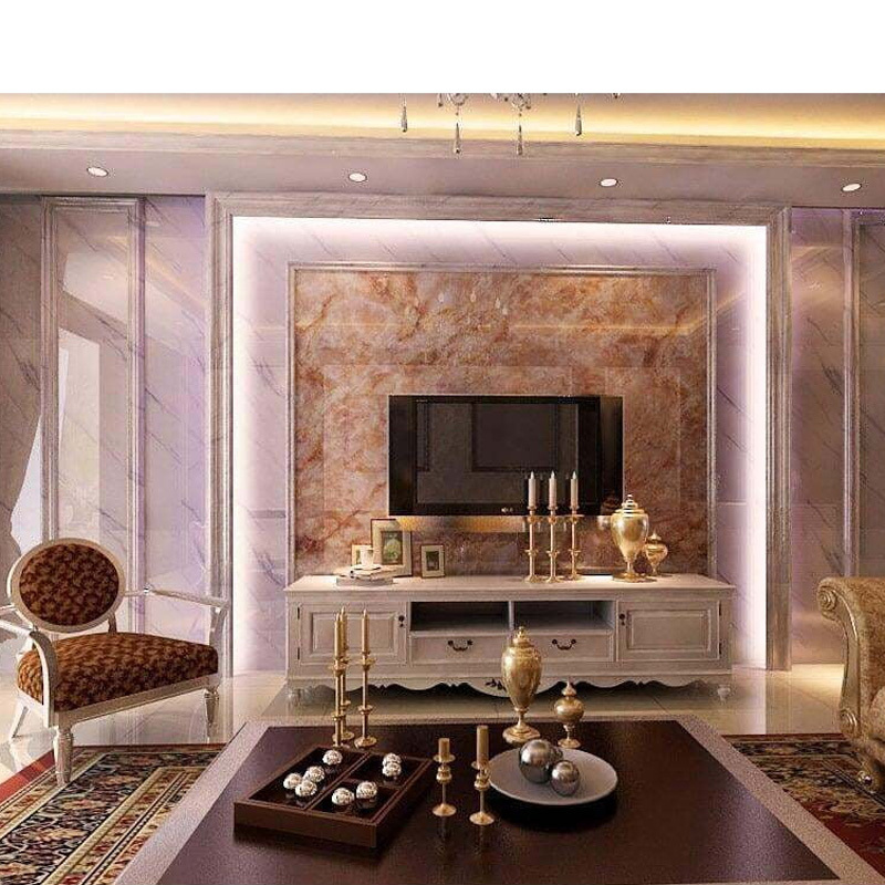 Factory New Design high glossy pvc material uv marble wall panel