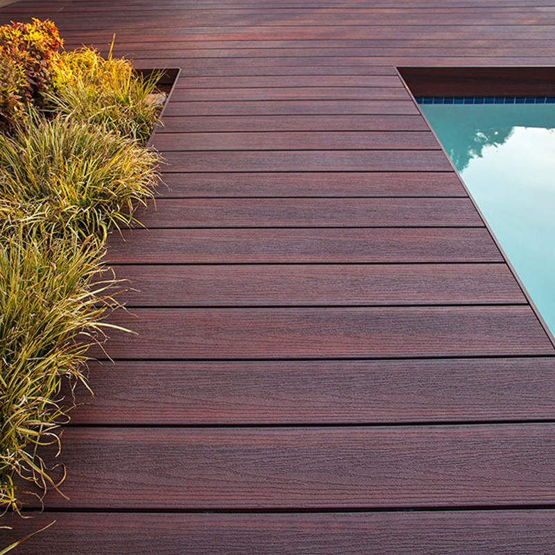 3d embossed hollow wpc decking composite decking