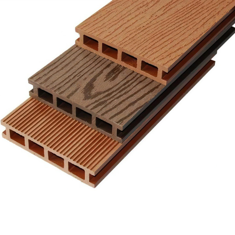 3d embossed hollow wpc decking composite decking