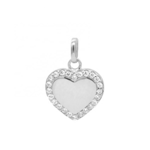 925 Sterling Silver CZ Heart rose gold plated pendant gold plated jewelry women pendant