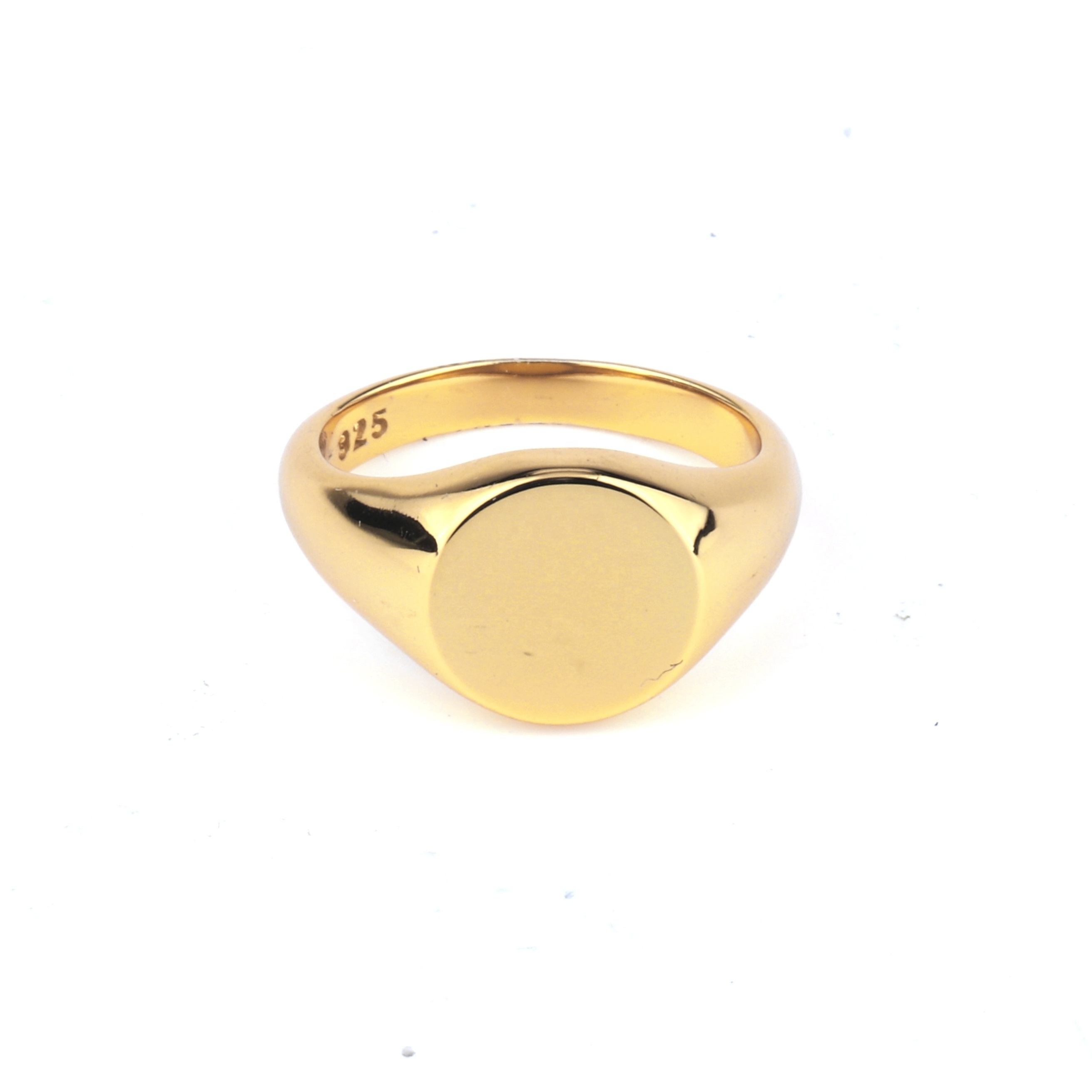 Silver Jewelry 925 Sterling Platinum Plated Engraved Silver Ring Gold Plated Ring Signet Ring 925 Silver Jewellery