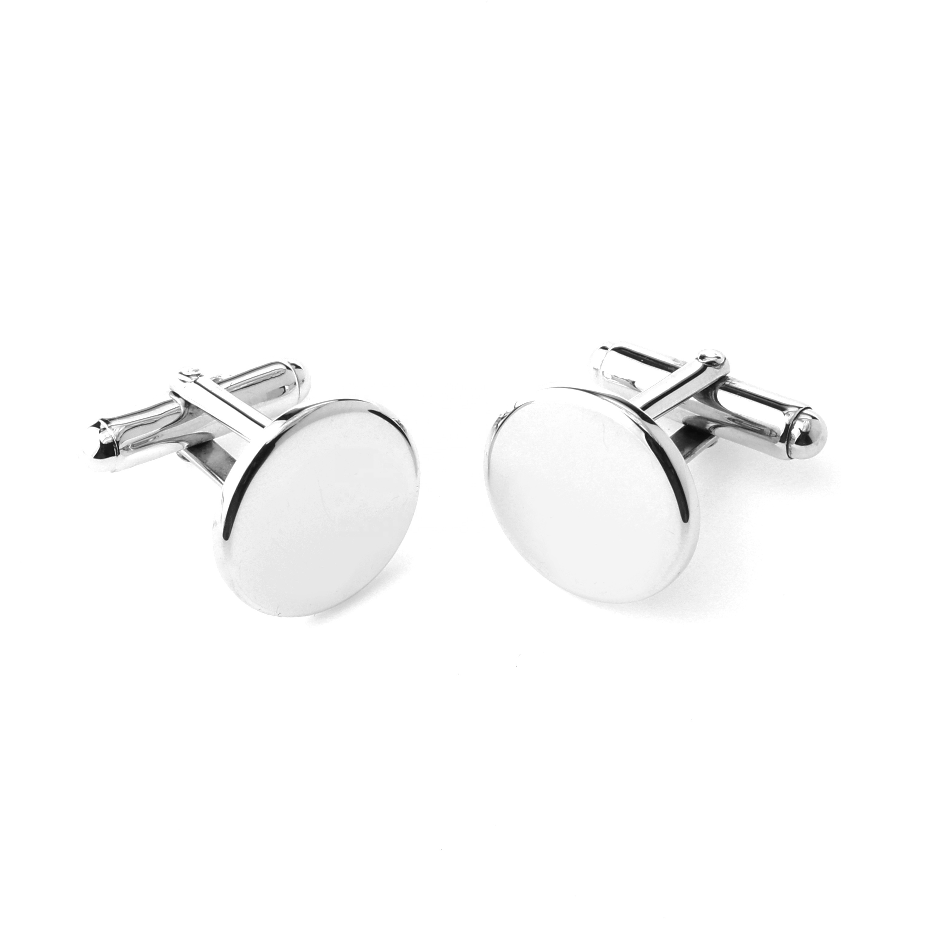 925 sterling silver jewelry rhodium plated cufflinks silver men's jewelry for engraving