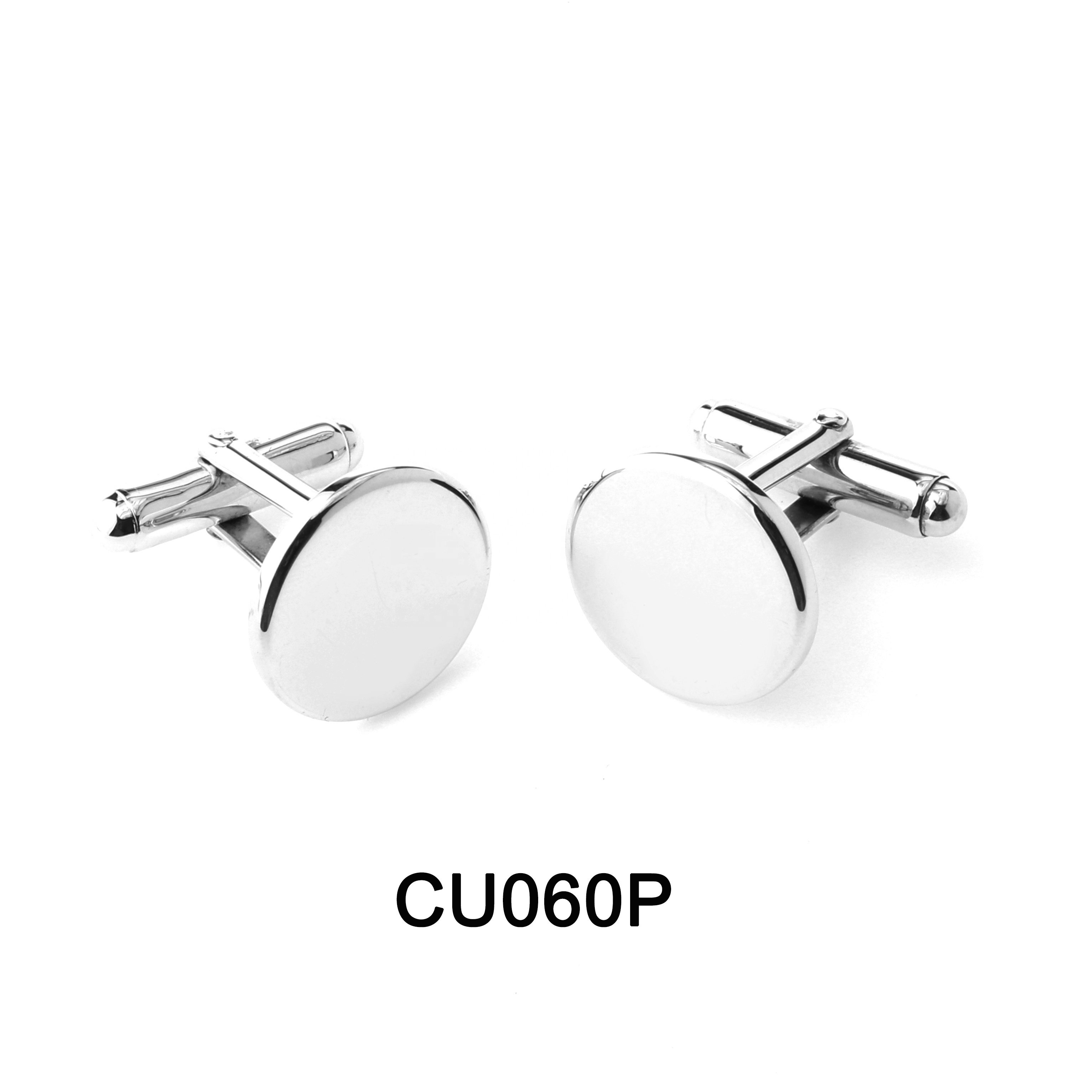 925 sterling silver jewelry plain round circle rectangular oval shape cufflinks silver men's jewelry for engraving