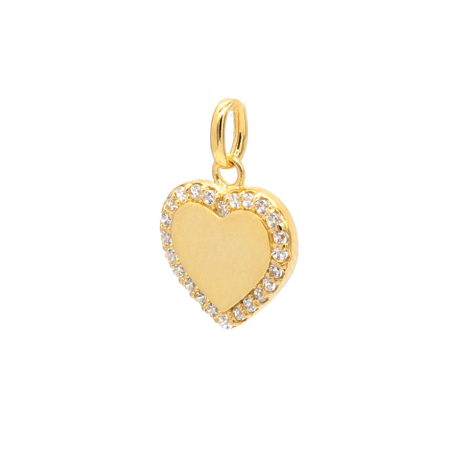 925 Sterling Silver CZ Heart rose gold plated pendant gold plated jewelry women pendant