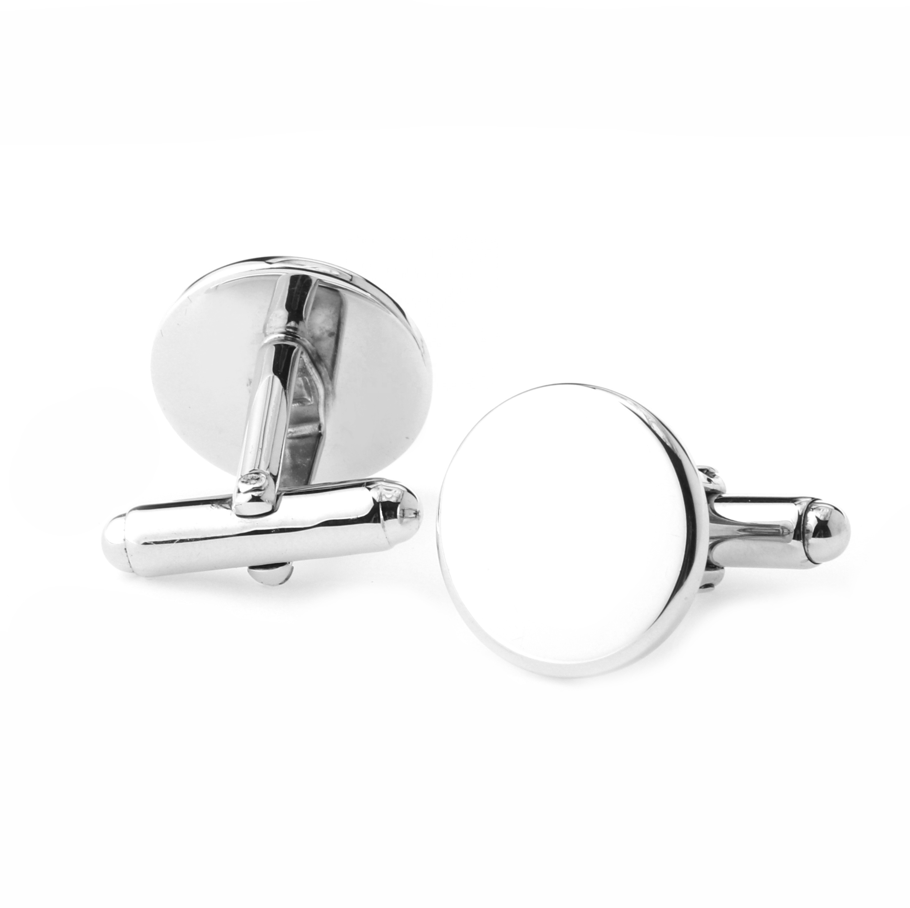 925 sterling silver jewelry rhodium plated cufflinks silver men's jewelry for engraving