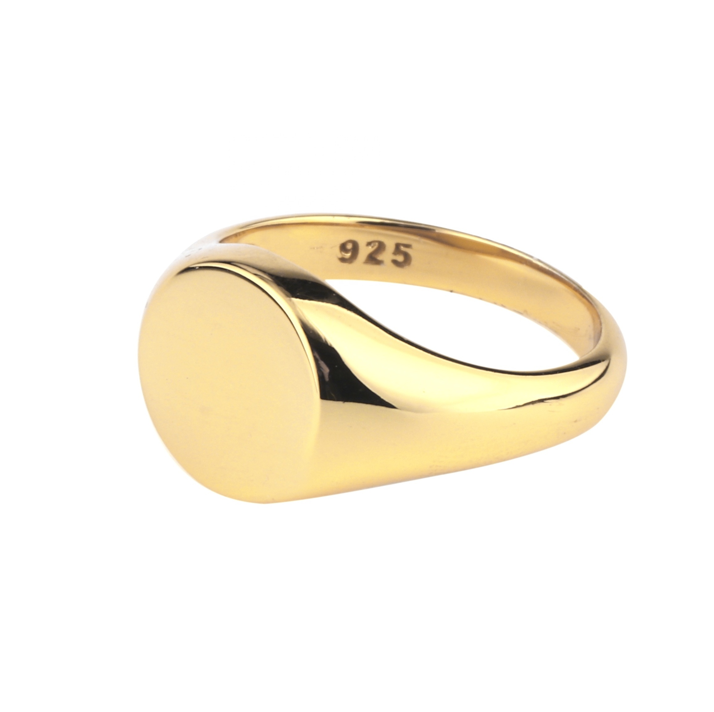 Silver Jewelry 925 Sterling Platinum Plated Engraved Silver Ring Gold Plated Ring Signet Ring 925 Silver Jewellery