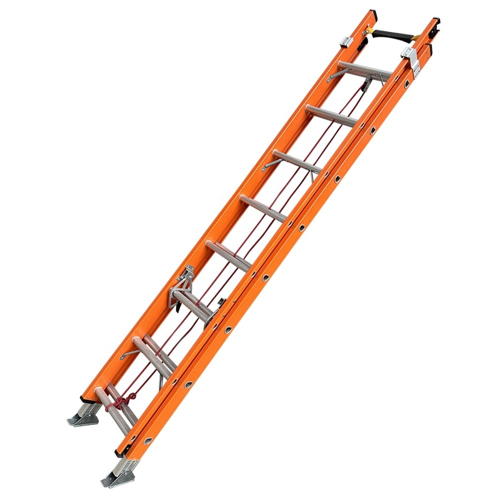 2 * 10 step fiberglass telescopic ladder