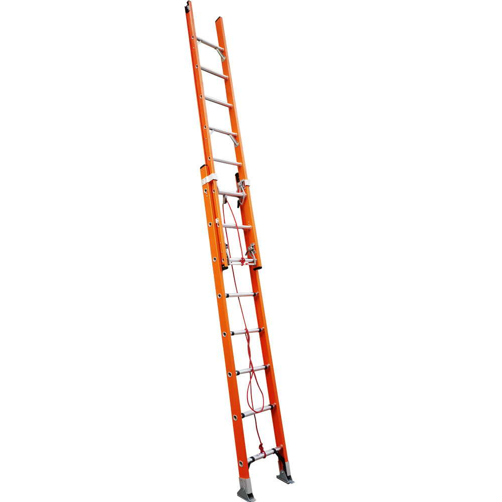 2 * 10 step fiberglass telescopic ladder