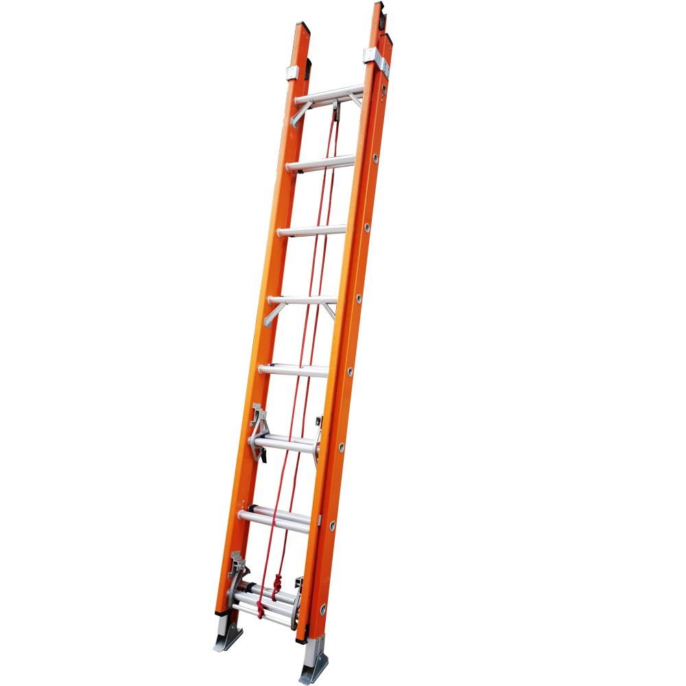 Rope ladder fire protection telescopic glass fiber 8 * 8-step safety ladder telescopic ladder