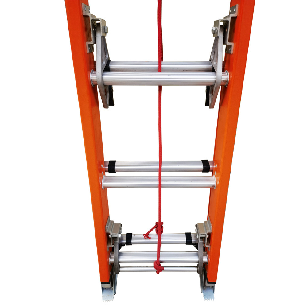 Rope ladder fire protection telescopic glass fiber 8 * 8-step safety ladder telescopic ladder