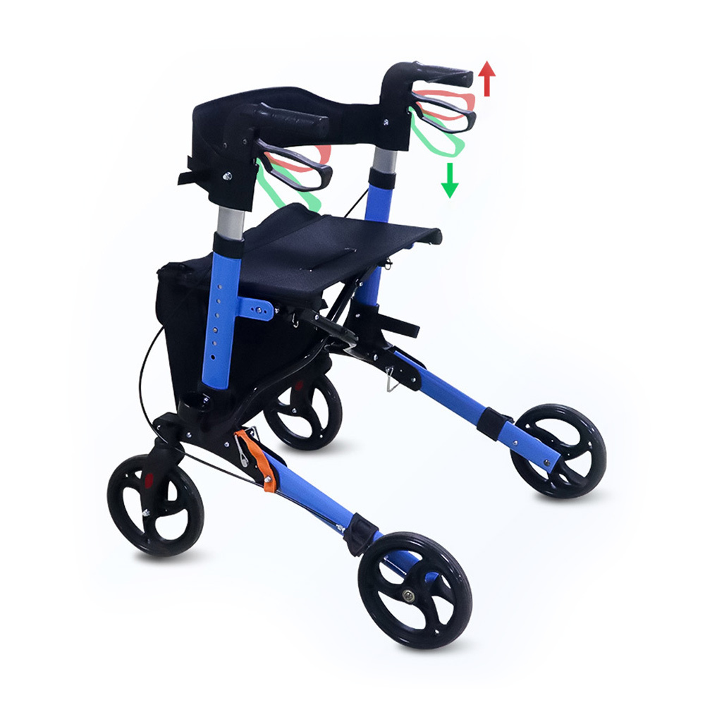 High Quality Security Elderly Disabled Equipment Walker Rollator Shopping Cart Bag Hanging Walker