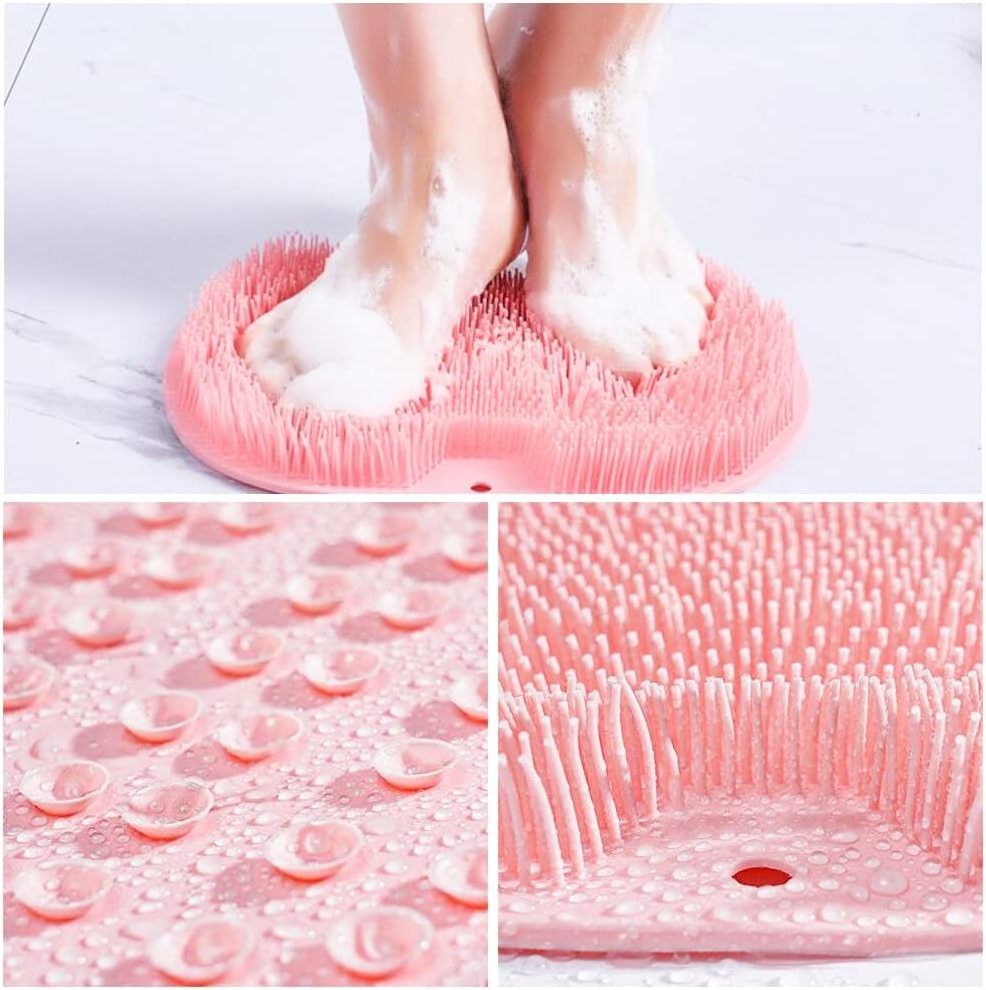 Wholesale Foot Care Cleaner Shower Foot Scrubber Mat Foot Brush Cleaning Scrub Silicone Body Opp Bag Sponge All Natural 100 Pcs