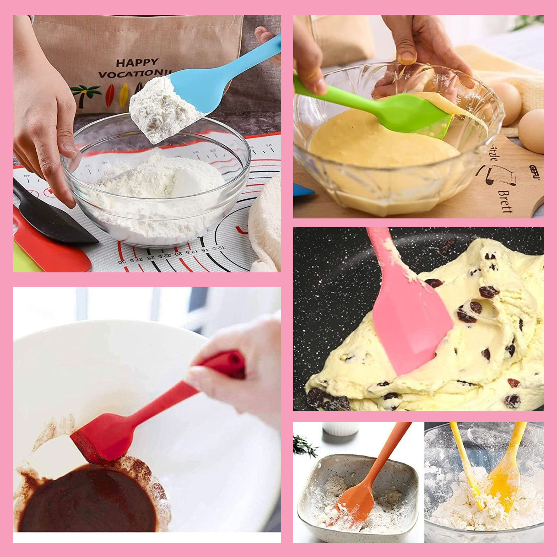 Kitchen Accessories Cooking Non Stick Butter Mini Pastry Tools Heat Resistant Smoother Dough Cream Scraper Cake Silicone Spatula