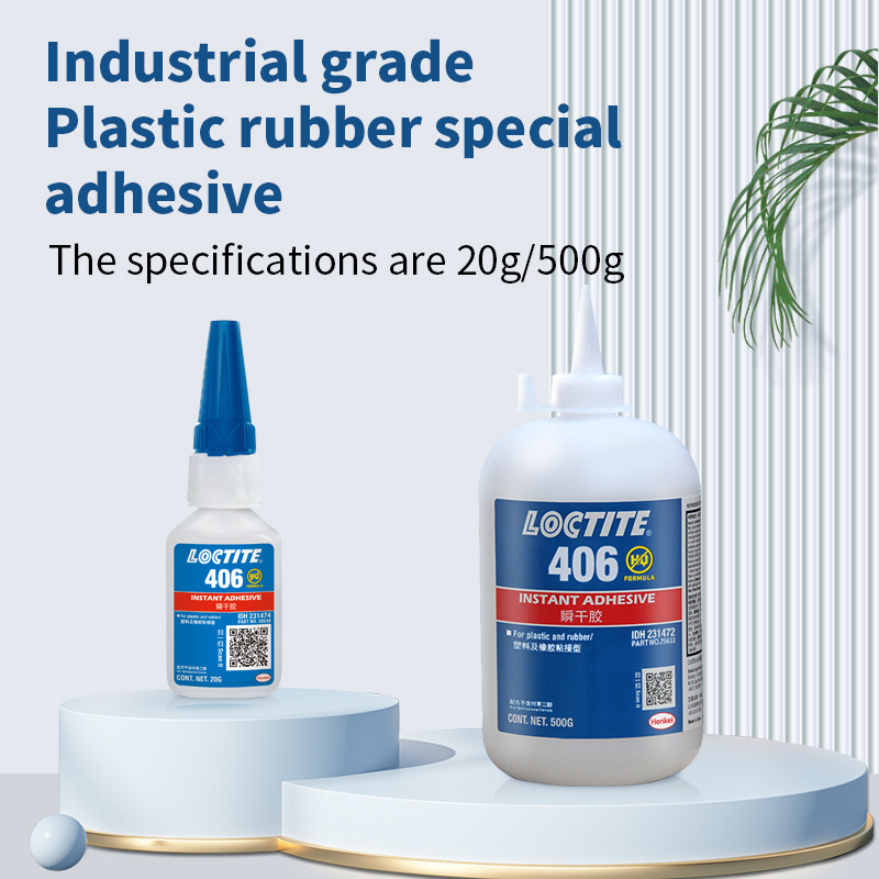 fast fixturing Loctite 406 Super Glue Strong Adhesive bonding of plastics and elastomeric materials