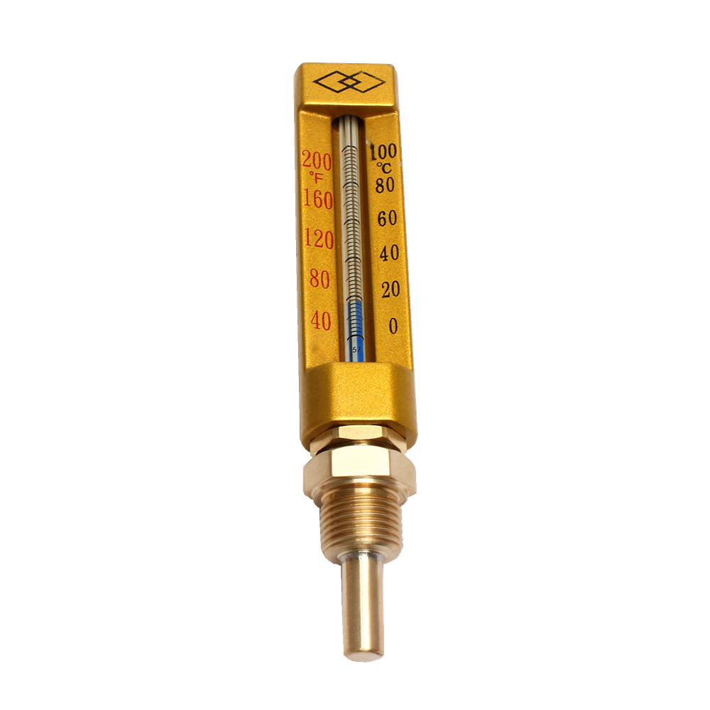 Industrial metal case glass thermometer V-type thermometer marine thermometer