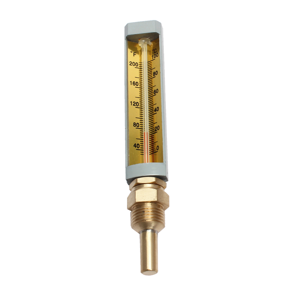 Industrial metal case glass thermometer V-type thermometer marine thermometer