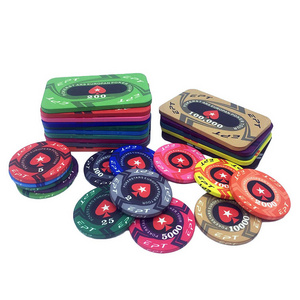 Custom Professional 300 500 1000 Pieces Casino 10g 10.5g EPT WPT Casino Fashion Craft Deluxe Poker Chip Set