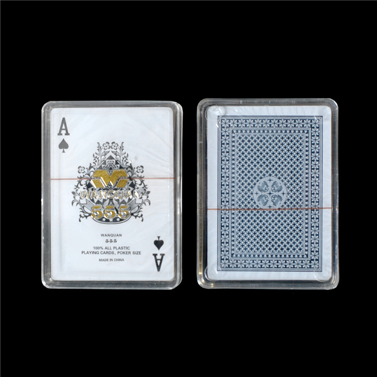 Customized Durable Waterproof Plastic Playing Cards 24K Gold Foil Poker Golden Poker