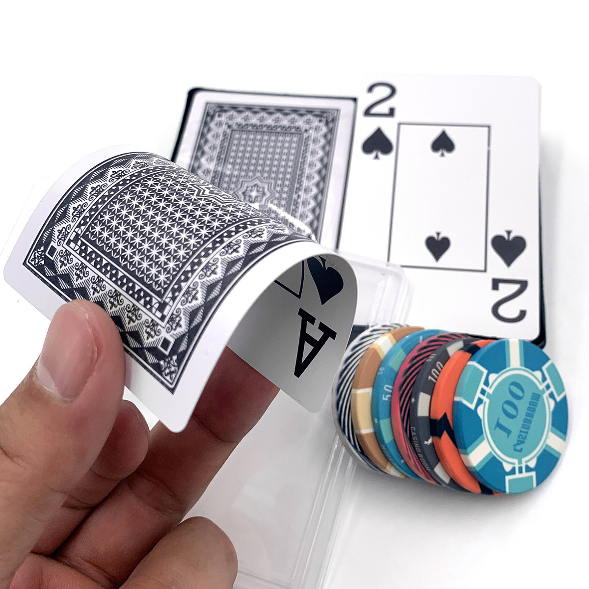 custom printing saudi arabia 58*88mm standard jumbo index 100% plastic bridge waterproof playing cards pvc casino poker cards