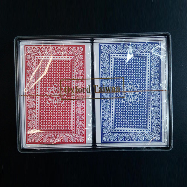 New Playing Cards Plastic Baccarat Texas Hold'em Poker Cards PVC Pokers Board Games Red And Blue Waterproof Wearable Card Game