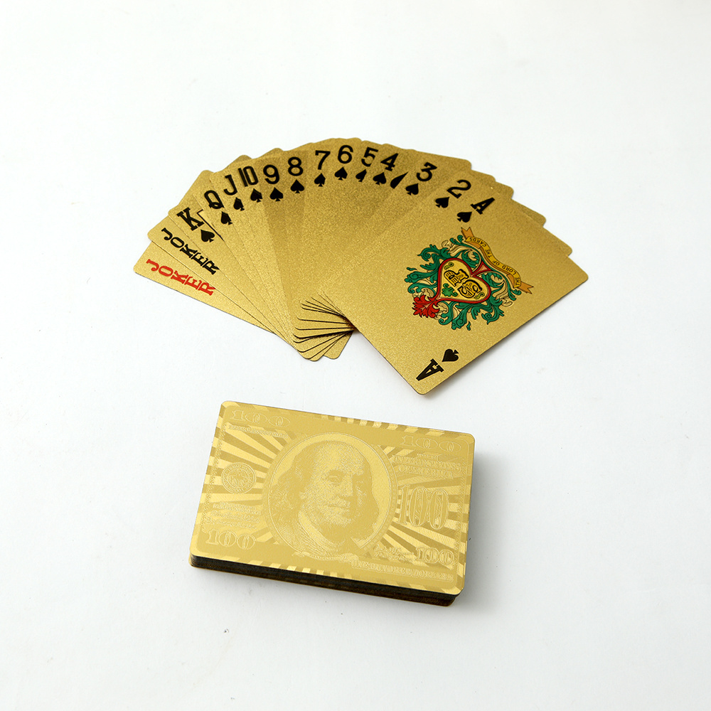 High Quality Spanish Playing Card Embossing Custom Gold Foil Playing Card Game Plastic Poker Size Printing Cards