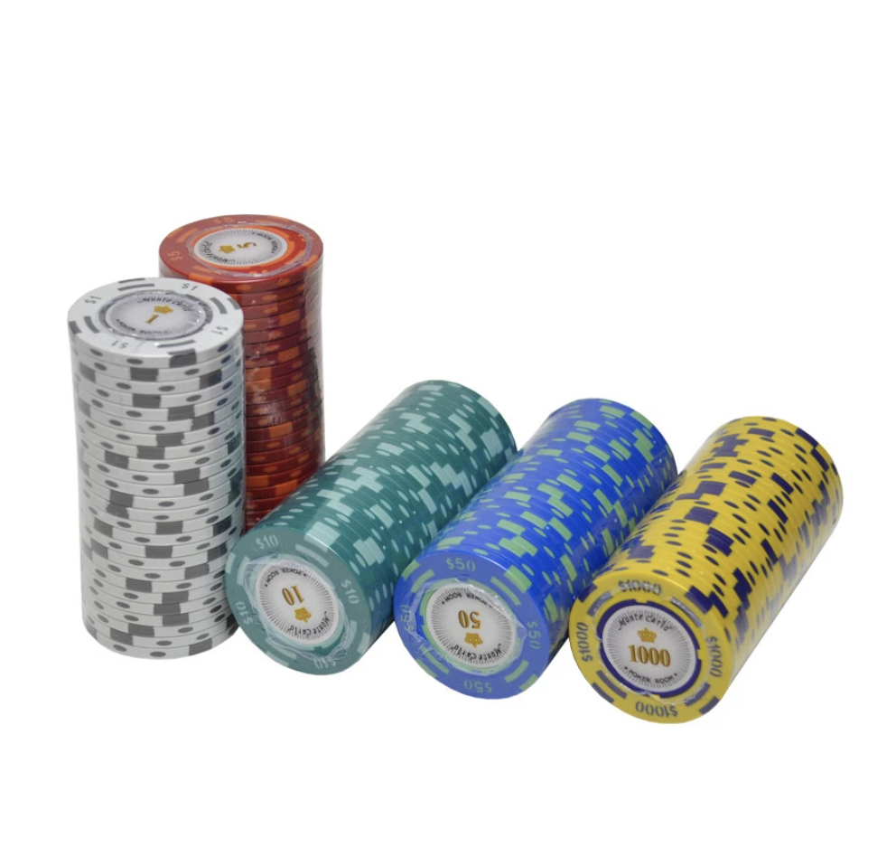 Customized Logo Printing Multi-colors 14G Casino Metal Clay Poker Chips