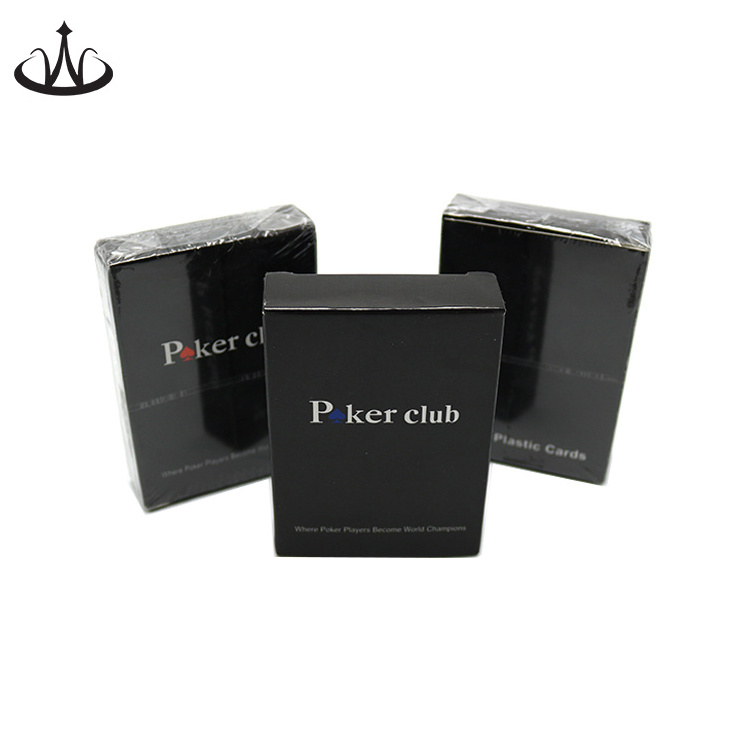 Custom Plastic Black Playing Cards PVC Waterproof Playing Poker cards