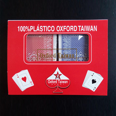 New Playing Cards Plastic Baccarat Texas Hold'em Poker Cards PVC Pokers Board Games Red And Blue Waterproof Wearable Card Game