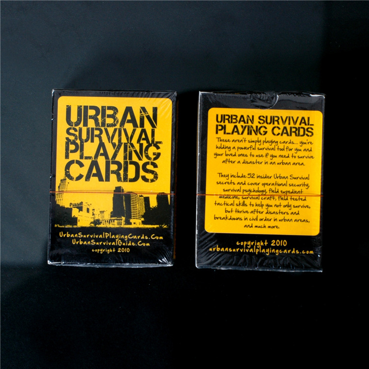 URBAN Survival Plastic Canada Promotion Poker Playing Card with PVC Case