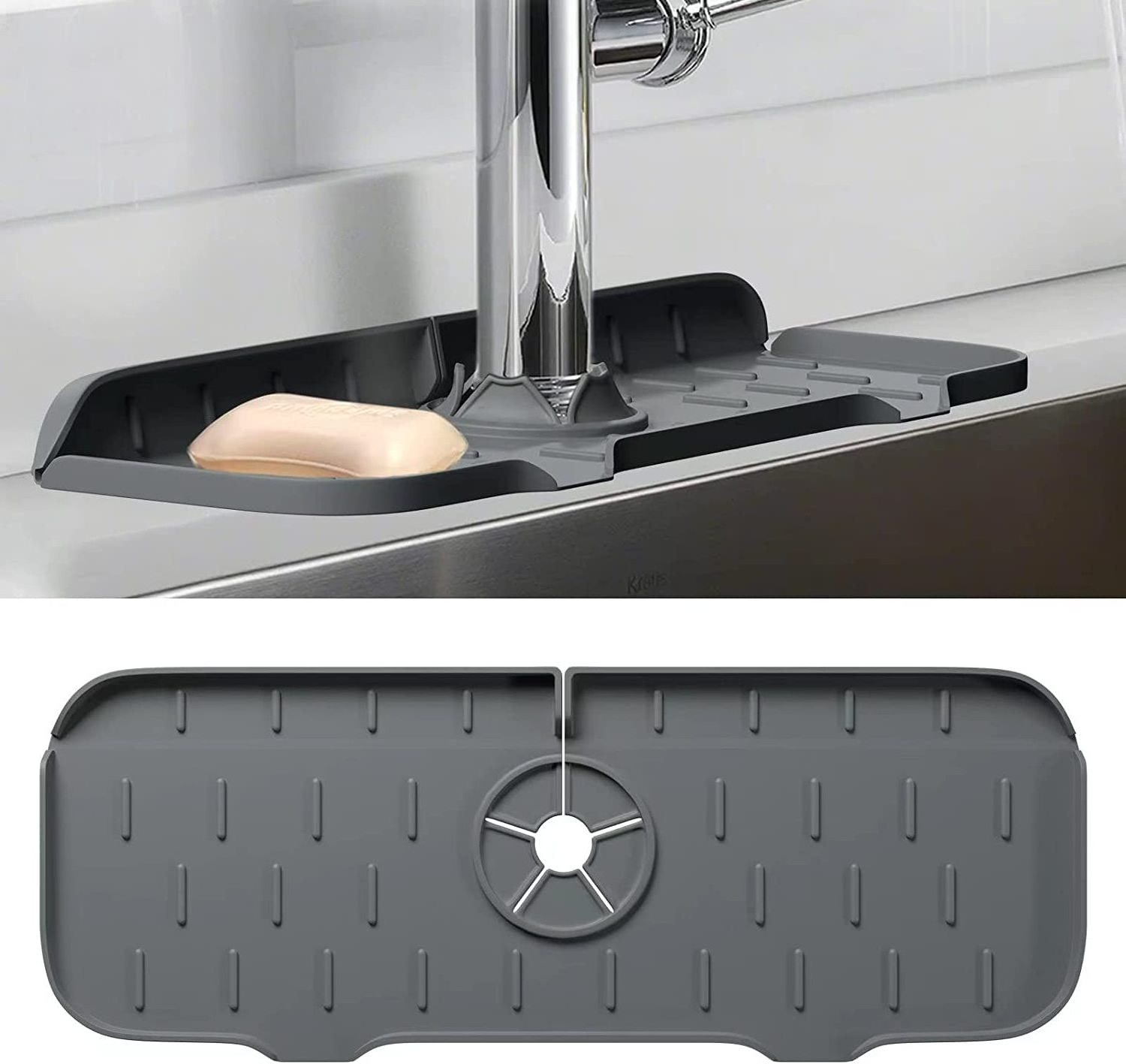 Wholesale Kitchen Sink Pad Liner Faucet Water Catcher Splash Guard Bathroom Drainage Dish Drying Mat Faucet Silicone Faucet Mat