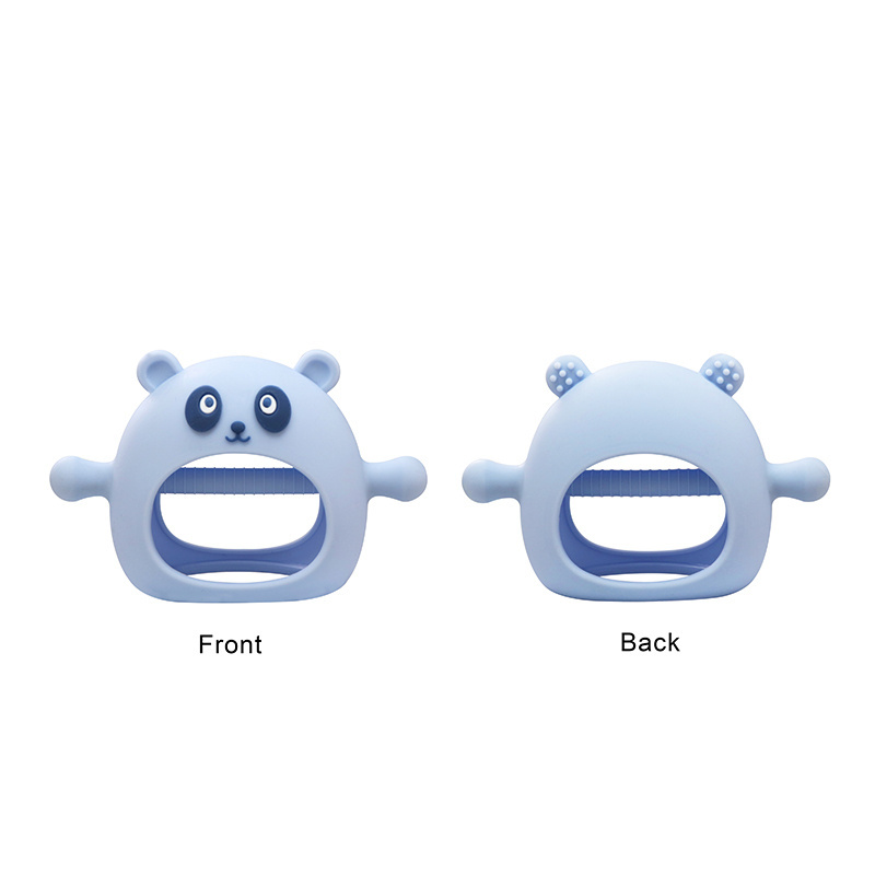 Hot selling New Little Bear Hand Protector Teeth Glue Baby Silicone Anti Bite Grinding Teeth Set Hand Teeth Glue in Amazon