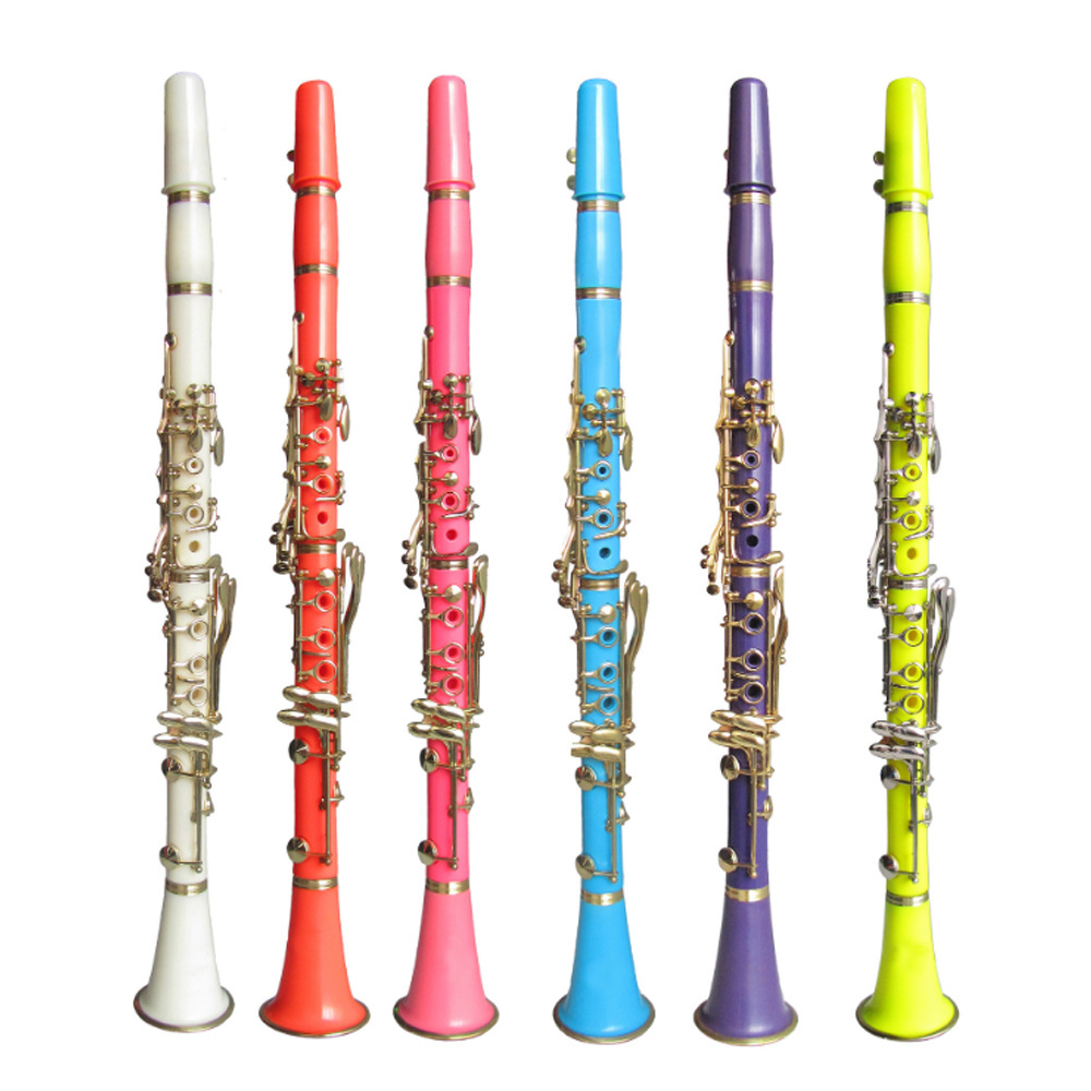 Beginner And Children Cheapest Price Abs Plastic 17Key Bb Key Clarinet  Plastic clarinet Purple Clarinet