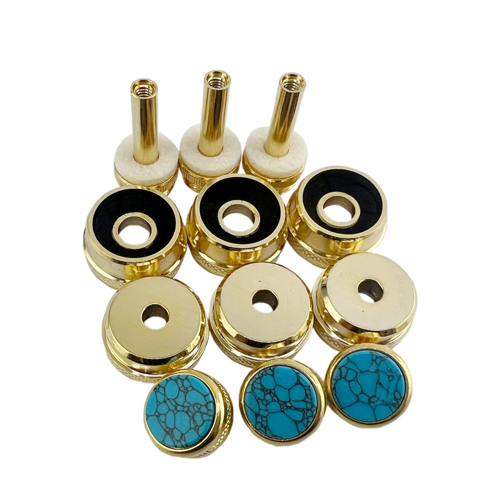 music accessories  delicate trumpet piston keys top and bottom cover hall button sets