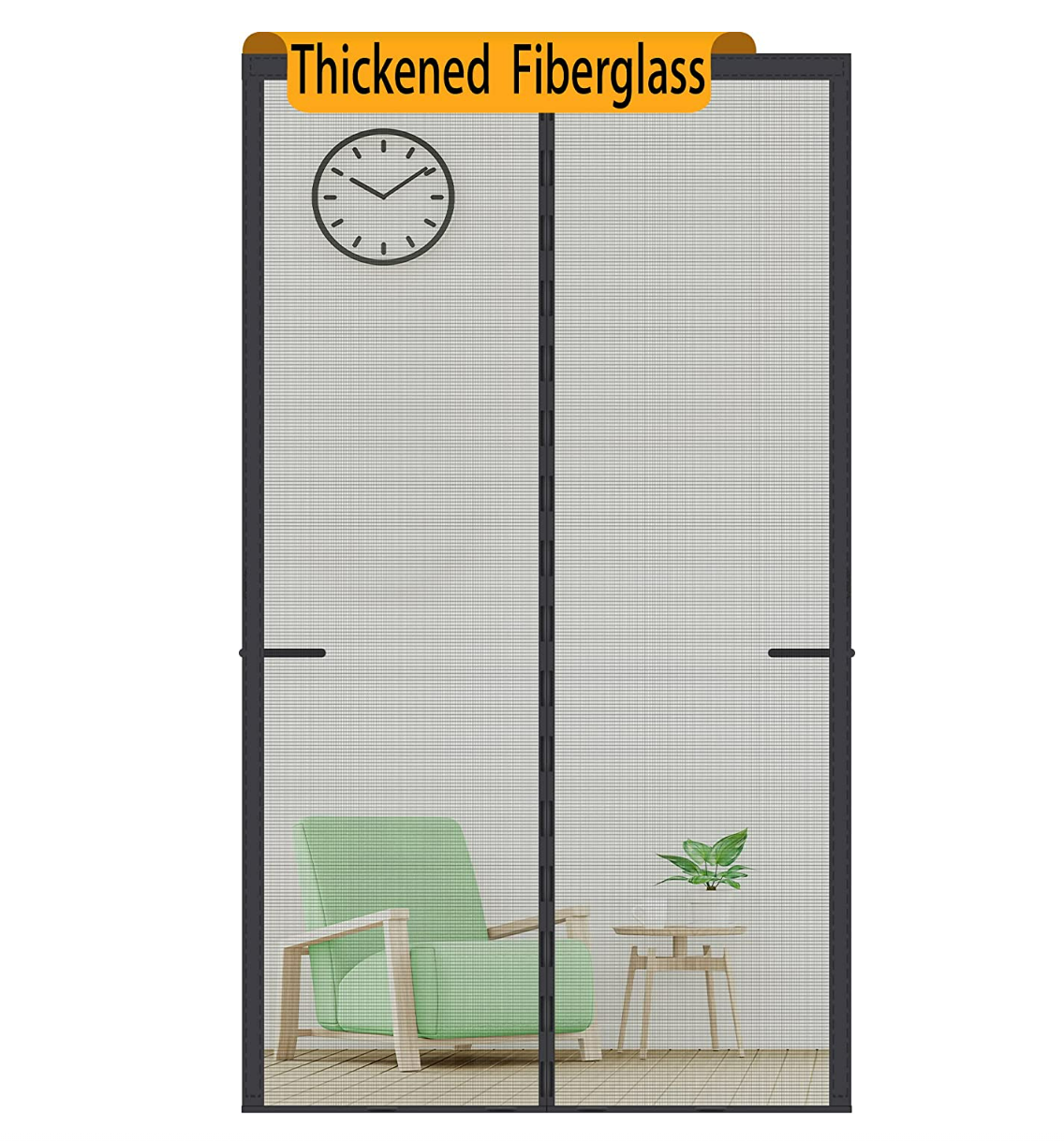 Magnetic soft polyester screen door anti mosquito insect screen curtain for door