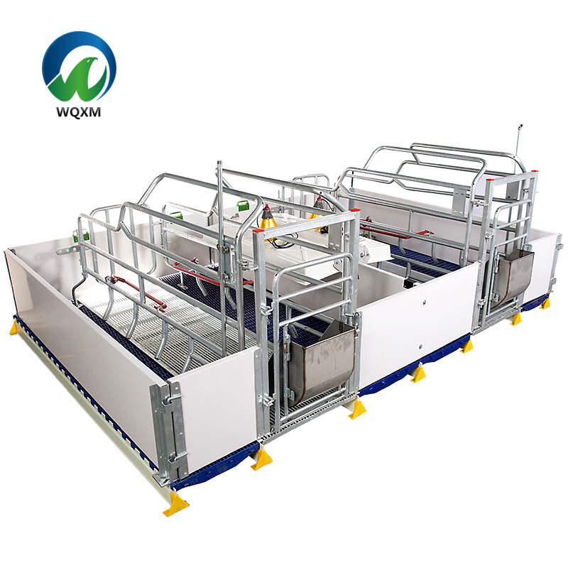 European-style Sow Cage Farrowing Crates Pig Breeding and Nursing Crates With Feeders