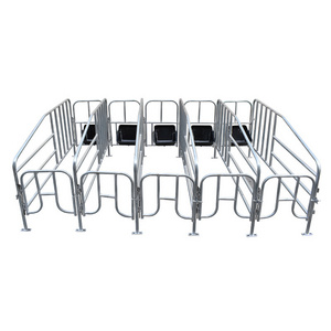 Pig Gestation Stall Galvanized Sow Farrowing Stalls For Pigs Fatten Stalls Swine Farrowing Nursery Pen With Feeder Trough