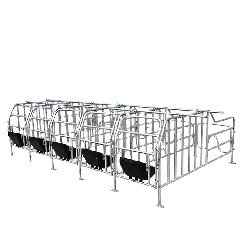 Pig Gestation Stall Galvanized Sow Farrowing Stalls For Pigs Fatten Stalls Swine Farrowing Nursery Pen With Feeder Trough