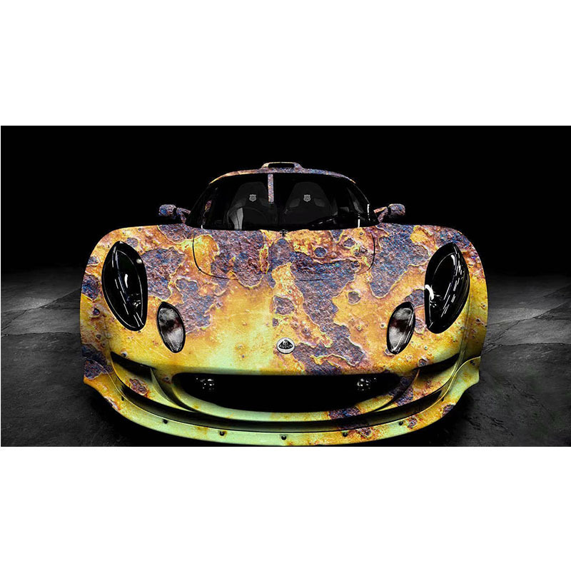 WRAPMASTER 1.52*30m ROhs Certificate Rust Car Wrapping Fancy Design Iron Rusty Vinyl Rust camo truck Wrapping