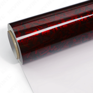 Wrapmaster 1.52*17m PET vinyl wrap Gloss Forged Carbon Red vinyl films