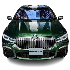 WRAPMASTER 1.52*17m PET Super Glossy Metallic Blackish Green Auto Body Stickers Vehicle Wrapping Foil Car Vinyl Film