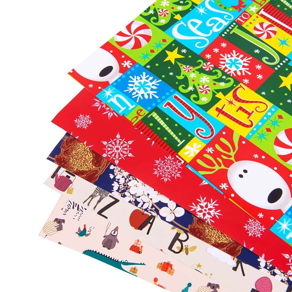 Wholesale elegant custom made wrapping paper roll for Christmas gift